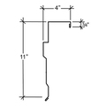 Pemb Rake Edgecraft Northern Std. Mitered Rake Trim - Double-Lok, Ultra-Dek Roof ...