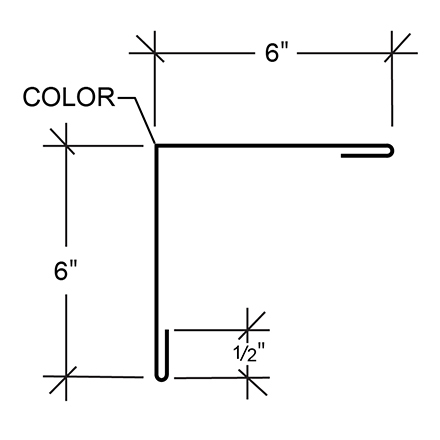 Pemb Rake Profile Outside Corner Trim 6