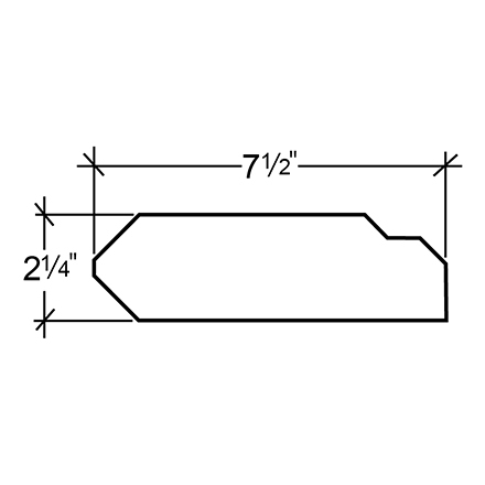 Edgecraft and Sculptured Rake End Cap - Roof 3/4 Edgecraft and Sculptured Rake End Cap - Roof 3/4