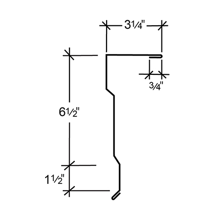 Offset Ridge Pemb Edgecraft Southern Std. Peak Box - Roof At Steel Line with 1-1/4