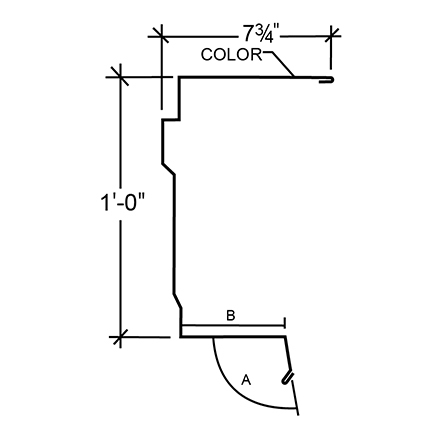 Edgecraft Northern Lg. Mitered High Eave Trim - BattenLok HS, SuperLok Roof with 3/4 Edgecraft Northern Lg. Mitered High Eave Trim - BattenLok HS, SuperLok Roof with 3/4