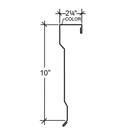 Pemb Rake Edgecraft Southern Lg. Rake Trim - Roof At Steel Line with 1-1/4