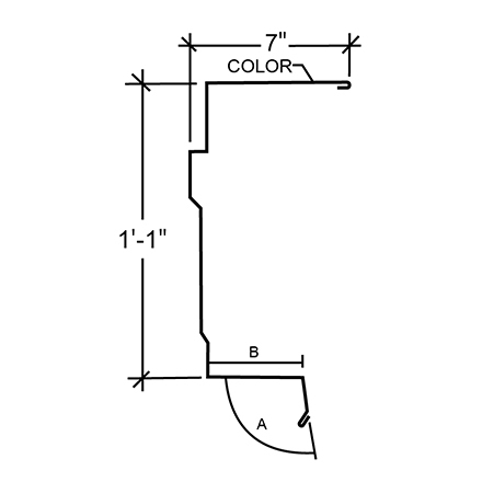 Edgecraft Northern Lg. Mitered High Eave Trim - Double-Lok, Ultra-Dek Roof with 3/4 Edgecraft Northern Lg. Mitered High Eave Trim - Double-Lok, Ultra-Dek Roof with 3/4