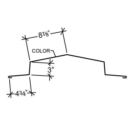 Offset Ridge Pemb Expansion Ridge Trim | Ridge and Peak Trim | Edgecraft Trim | PEMB Trim ...