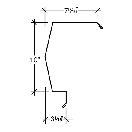 Sculptured Southern Lg. Peak Box - PBR Roof At Steel Line Up To 3/4 Sculptured Southern Lg. Peak Box - PBR Roof At Steel Line Up To 3/4