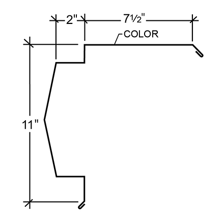 Sculptured Northern Std. Mitered Rake Trim - PBR Roof 3/4 Sculptured Northern Std. Mitered Rake Trim - PBR Roof 3/4
