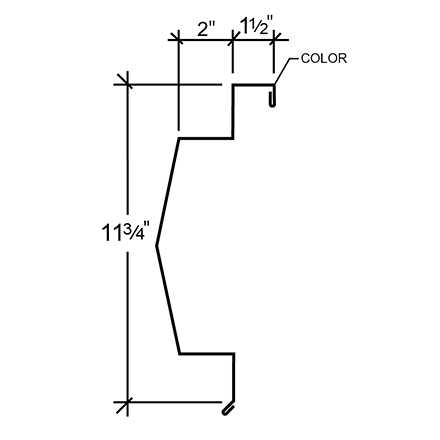 Pemb Rake Sculptured Northern Std. Mitered Rake Trim - Roof At Steel Line with 1 ...