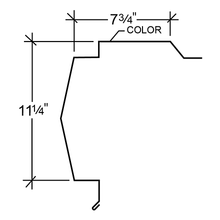 Sculptured Northern Lg. Mitered Alt. Rake Trim - PBR Sculptured Northern Lg. Mitered Alt. Rake Trim - PBR