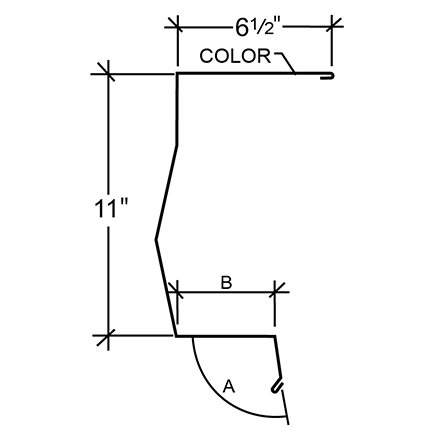 Sculptured Northern Std. Mitered High Eave Trim - Double-Lok, Ultra-Dek Roof With 3/4 Sculptured Northern Std. Mitered High Eave Trim - Double-Lok, Ultra-Dek Roof With 3/4