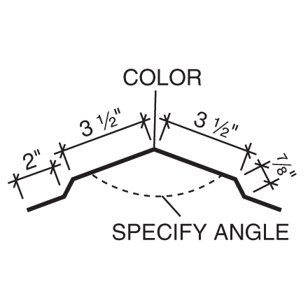 Inside Ridge Trim Ridge Flashing | Ridge and Peak Trim | Exposed Fastener Trim | Trim ...