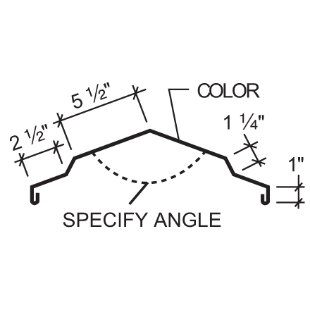 Puff Panel Ridge Height Vented Ridge Flashing | Ridge and Peak Trim | Concealed Fastener Trim ...