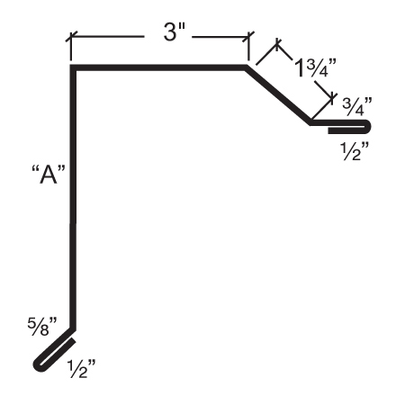 Rake Trim - PBR | Rake and Corner Trim | Exposed Fastener Trim | Trim ...