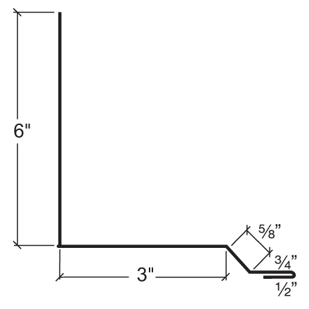 Parapet Rake Trim - 5V Crimp | Parapet Trim | Exposed Fastener Trim ...