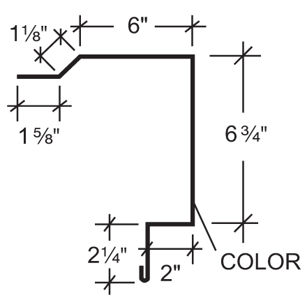 Pbu Rake Box Box Rake Trim - PBU | Rake and Corner Trim | Exposed Fastener Trim ...