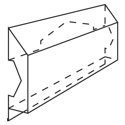 Sculptured Rake Trim Floating Peak Box Sculptured Rake Trim Floating Peak Box