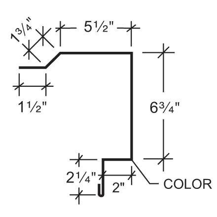 Box Rake Trim - PBR | Rake and Corner Trim | Exposed Fastener Trim ...