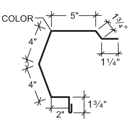 Ss Rake Trim Sculptured Rake Trim - PBR | Rake and Corner Trim | Exposed Fastener ...