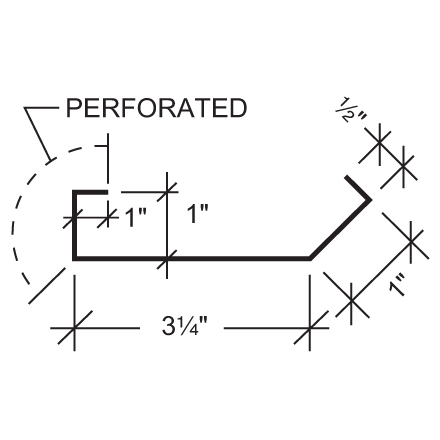 Perforated Vent Drip Trim Perforated Vent Drip Trim