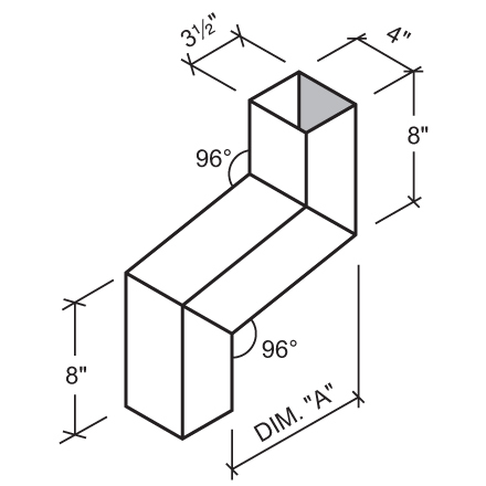Rectangular Gutter Offsets Offset Downspout | Downspouts | Exposed Fastener Trim | Trim | Products ...