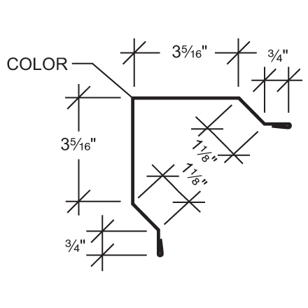 Pbu Rake Box Outside Corner Trim - PBU | Rake and Corner Trim | Exposed Fastener ...