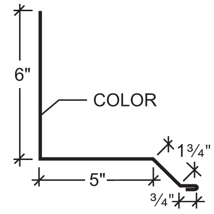 Parapet Rake Trim - PBR | Parapet Trim | Exposed Fastener Trim | Trim ...