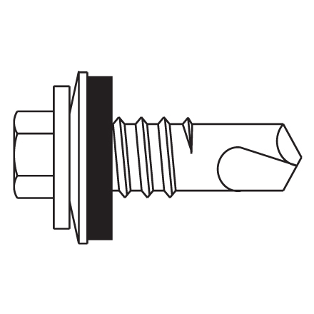 1/4"-14 x 3/4" Driller 1/4"-14 x 3/4" Driller