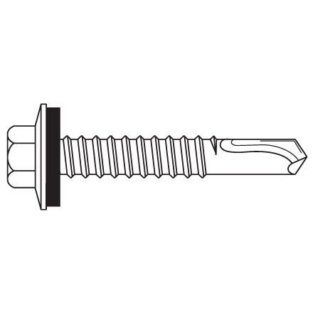 12-14 x 2" with #2 Drill Point  12-14 x 2" with #2 Drill Point