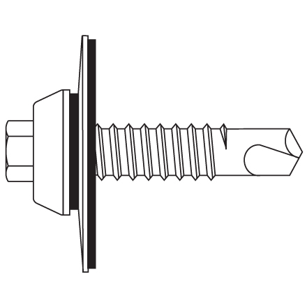 1/4"-14 x 1 1/4" Long Life Driller with Large Washer 1/4"-14 x 1 1/4" Long Life Driller with Large Washer