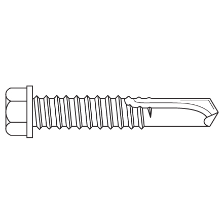 12-24 x 11/2" with #5 Drill Point 12-24 x 11/2" with #5 Drill Point