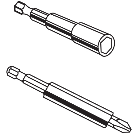 6" Long - 1/4" Hex Drive 6" Long - 1/4" Hex Drive