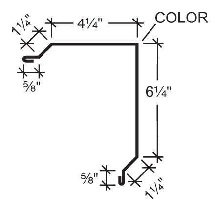 Rake Trim | Rake and Corner Trim | Exposed Fastener Trim | Trim ...