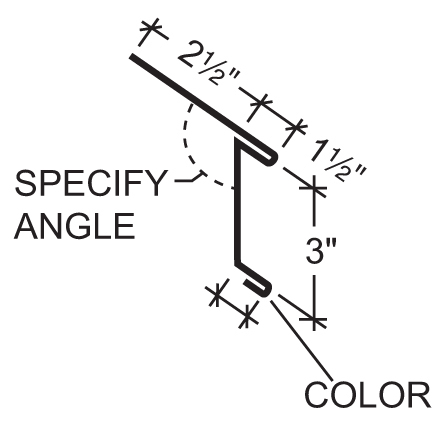 Eave Trim with Extended Drip Edge - One-Piece Assembly Eave Trim with Extended Drip Edge - One-Piece Assembly