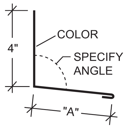Fixed Parapet High Side Eave Flashing Fixed Parapet High Side Eave Flashing