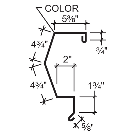 Rake Trim - ShadowRib™ Used with SSR Rake Trim - ShadowRib™ Used with SSR