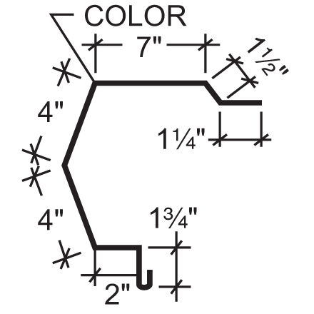 Rake Trim - ShadowRib™ Used with PBR Rake Trim - ShadowRib™ Used with PBR