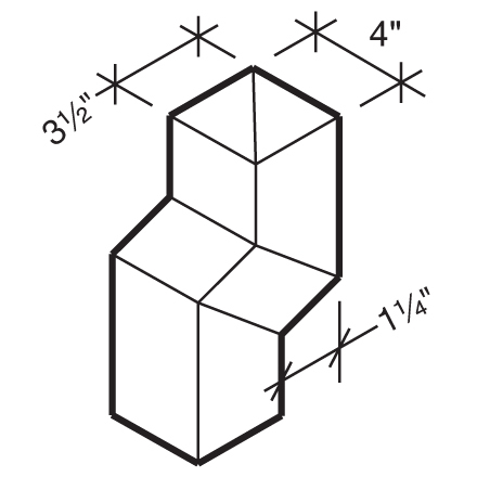 Downspout with 45° Offset - NuWall® Downspout with 45° Offset - NuWall®